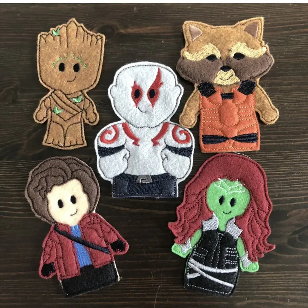 NEW Handmade Guardians Of The Galaxy Finger Puppet Set